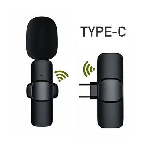 Wireless Lavalier-mikrofon Clip Mic Für IPhone IPad Samsung Aufnahme Vlog_voghion.com