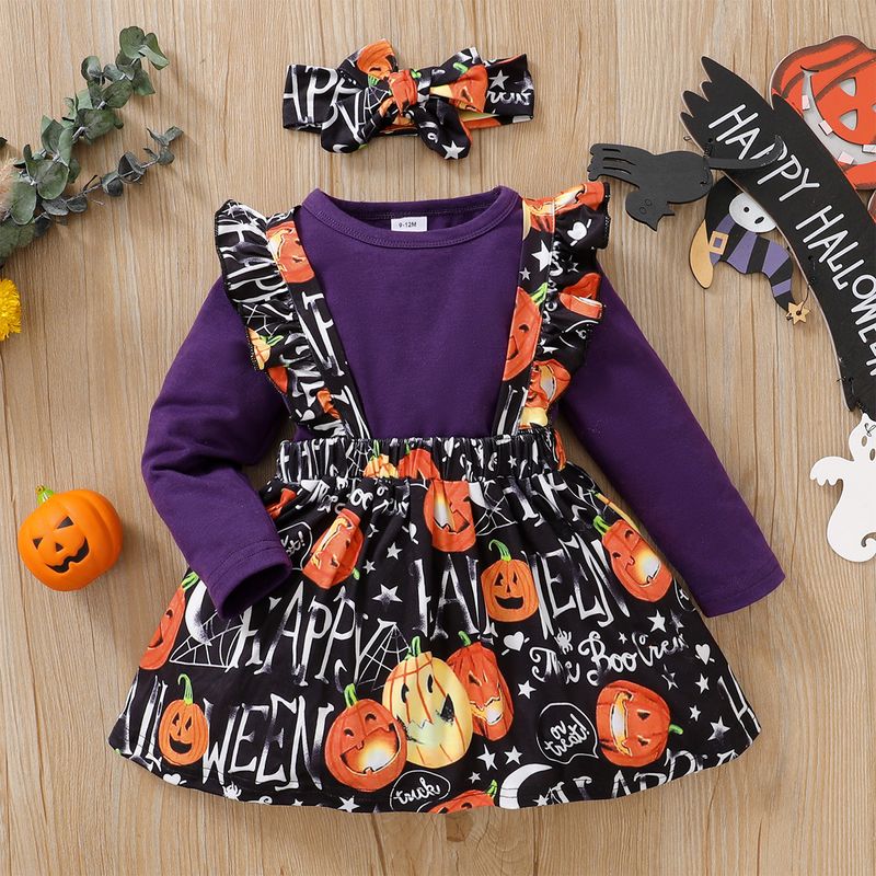 Baba ruhák kislánynak kincs csíkos hosszú ujjú póló Halloween tök macskamintás harisnyatartó szoknya egy csepp_voghion.com