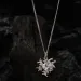 Catene Gioventù di vigore Solido argento CZ accento irregolare fiocco di neve collana pendente Y1S2N1054_voghion.com