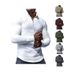 Men's Clothing Spring and Autumn Small Checkered Sweatshirt Men's Stand up Collar Half zipper Long sleeved Sweatshirt Men's Tops_voghion.com