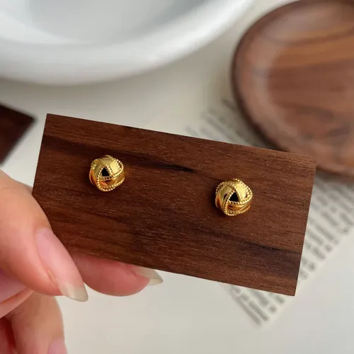 Tiqi S Litet och utsökt garnnystan i rent silver för kvinnor, koreansk version, exklusivt tvinnat och slingrande garn, mångsidigt för pendling_voghion.com