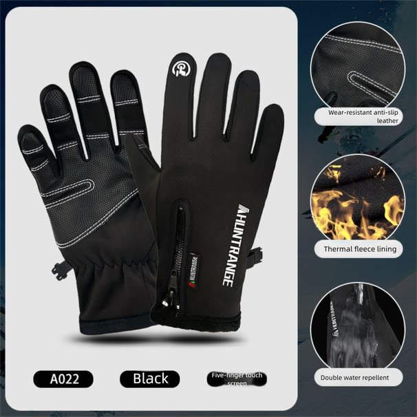 USB Electric Heating Winter Outdoor Sports Skiing Warm Waterproof Anti-Slip Cycling Gloves Touch Screen_voghion.com