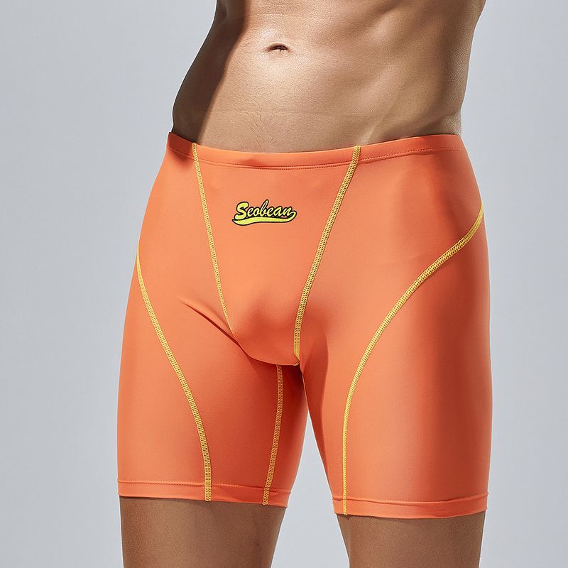 Men's Clothing Point Competition Swim Trunks Waterproof Quick Drying Breathable Youth Plus Size Swim Shorts_voghion.com