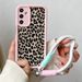 Θήκη με κορδόνι λεοπάρδαλης για samsung s25 plus ultra s24 fe a16 06 26 36 56 αλυσίδα καρπού κρεμαστό λουράκι μαλακή θήκη τηλεφώνου tpu_voghion.com