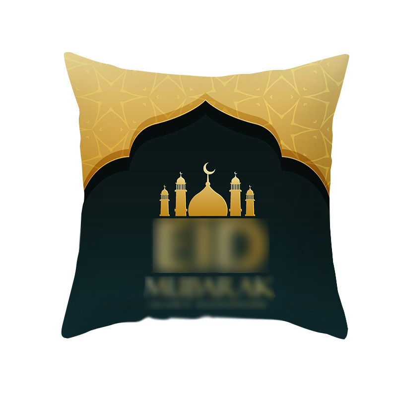 Fronha de veludo estilo étnico com estampa de pele de pêssego para casa, capa de travesseiro de lua dourada, almofada para sofá de sala de estar e quarto_voghion.com