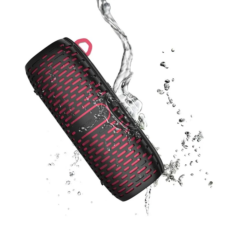 Portable Outdoor Sports Waterproof Bass Stereo Wireless Bluetooth Speaker FM Radio TF Card AUX Input Wireless Bluetooth Speaker_voghion.com