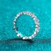 Pronto Stock Smyoue 100% autentico 3.08ct Moinaite Anello per donna Full Enternity Match Wedding Diamond Band Solido Argento Impilabile_voghion.com