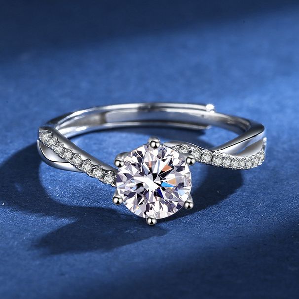 Moissanite trendy in streaming dal vivo con certificato, proposta di matrimonio da donna con braccio dritto e testa di toro in argento Sterling 925_voghion.com