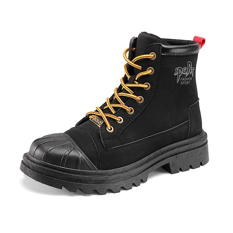 Nouvelles bottes Martin coupe haute à la mode, chaussures tendance, antidérapantes, imperméables, résistantes à la neige et chaudes et pratiques_voghion.com