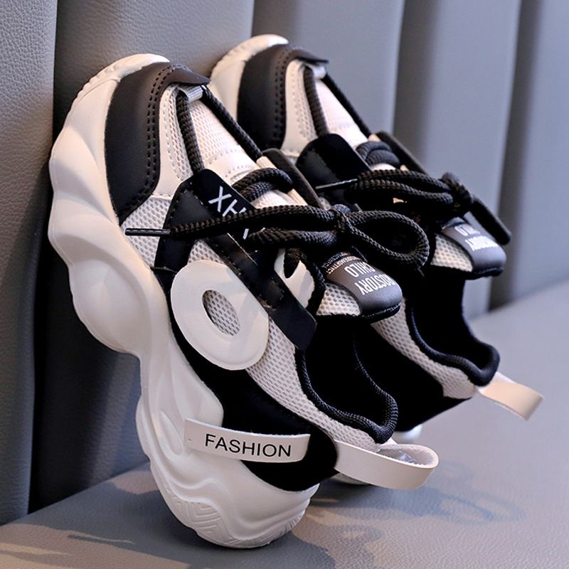 Children's Shoes Girls Daddy Shoes Spring And Summer New Children's Mesh Breathable Running Sports Shoes_voghion.com