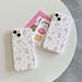 TechGlobe Pink Floral Bear Rabbit Compatible With IPhone 14 Pro Max 15 Phone 13/12 Skin Feel Soft Case_voghion.com