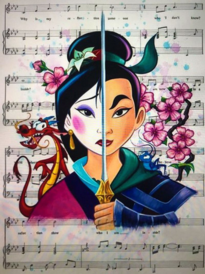 Huacan 5d Diamond Painting Woman Diy Hobby Diamond Embroidery Princess Full Square Round Mosaic Cartoon Character Home Decoration_voghion.com
