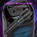 Single-e ZQS6227 Beliebtes tragbares kleines Stereo-Karaoke-Mikrofon für den Außenbereich, integrierte bunte Lichter, großes Stereo_voghion.com