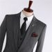 Herren Slim Fit Anzug Dreiteiliges Set Business Hochzeit Bräutigam Party Blazer Hose Weste Mit Meteorstreifen_voghion.com