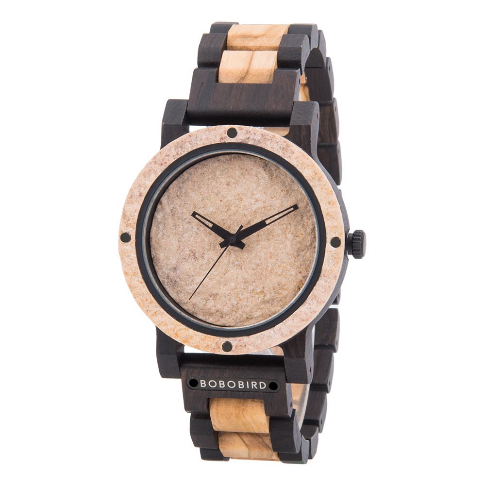 Ξύλινο Ρολόι BOBO BIRD Νέο Εξάγωνο Μηχανικό Ρολόι με Ψηφιακό Καντράν και Ξύλινη Έννοια, Πράσινο Σανταλόξυλο_voghion.com