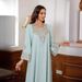 Muslimische Robe Damen Einfaches besticktes Kleid Kaftan Kleider_voghion.com