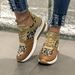 Women's Shoes 2024 Spring and Autumn New Leopard Print Sports Shoes Round Toe Lace up Wedge Heel Flat Bottom Casual Large Size Shoes_voghion.com