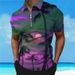 Polo de manga corta para hombre, casual de verano, a la moda, estampado en 3D, solapa y cremallera, polo para hombre_voghion.com