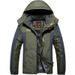 Herrenbekleidung Herren-Winterjacke mit Fleecefutter, wasserdicht, winddicht, für Outdoor-Sport, Wandern, Camping (Rot, Schwarz, Blau, Armeegrün)_voghion.com