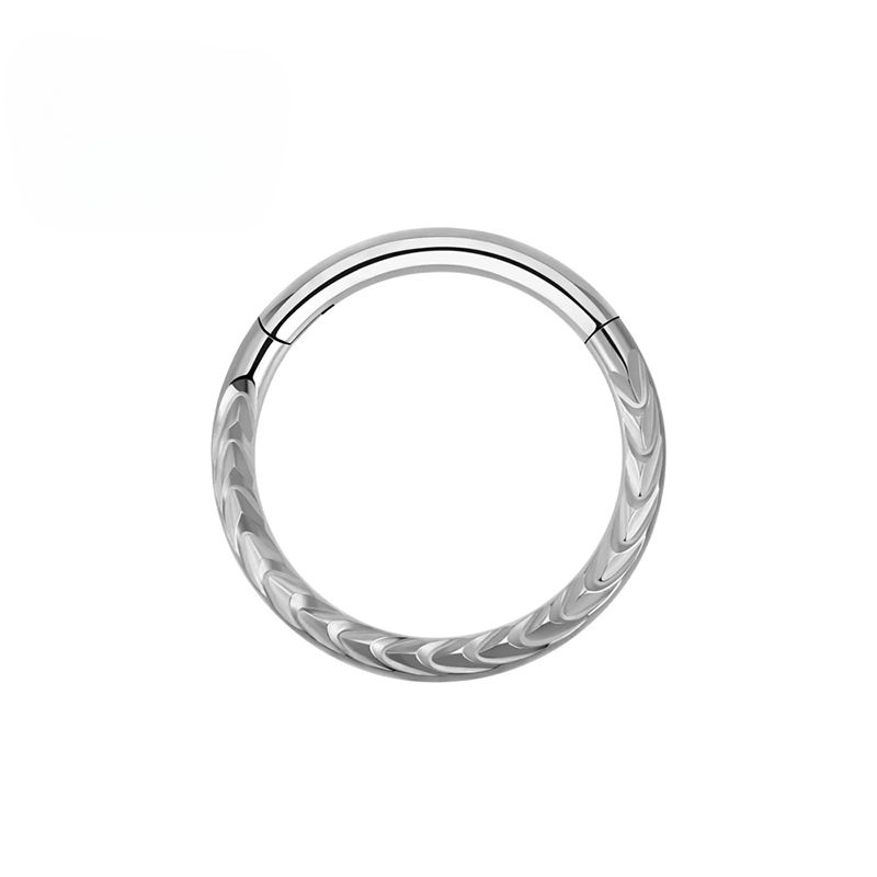F136 Anello al naso in titanio Clicker Piercing al trago Orecchini al setto Cartilagine 16g Elica Segmento incernierato Gioielli per il corpo Donne e uomini_voghion.com