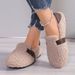 Women's Slip-On Winter Booties - Plush Faux Fur Lined House Shoes With Memory Foam (White/Brown/Black)_voghion.com