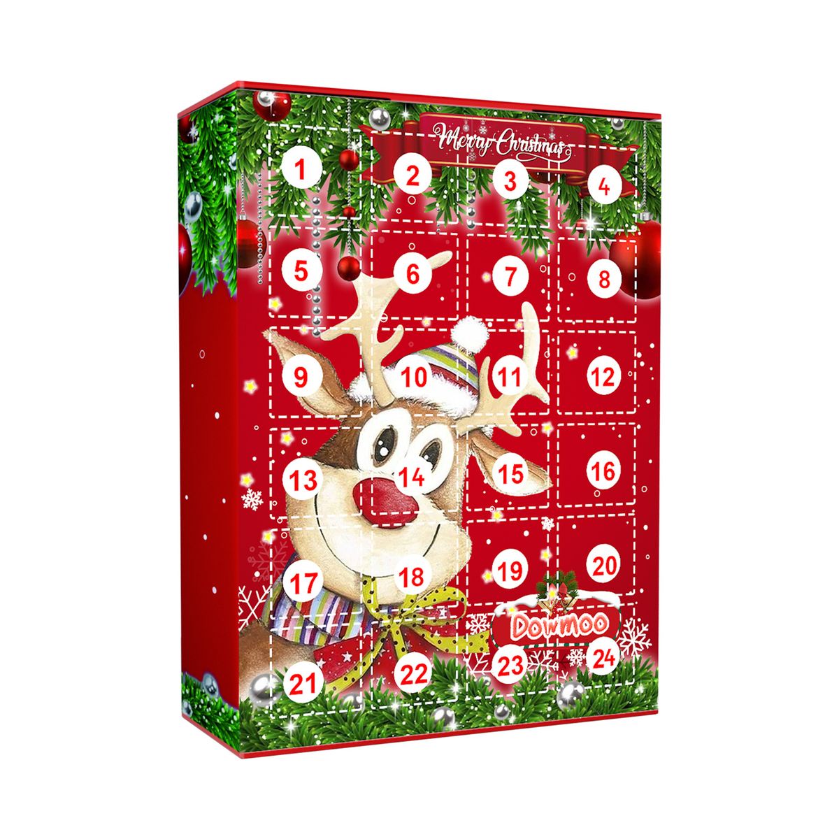 Dowmoo Christmas Keychain Blind Box 24 Days Advent Elk Calendar Blind Box Resin Pendant Gift Box_voghion.com