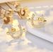 Silver plated 14K mini personalized small U earrings for women's new trend 2025 ins earrings live broadcast_voghion.com