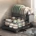 Kitchen Multifunctional Bowl And Plate Draining Dish Storage Rack Countertop Organizer Rotating_voghion.com