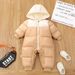 Weicher und warmer Baby-Winter-Strampler – Unisex-Overall aus Baumwollmischung mit langen Ärmeln für Kleinkinder (80–100 cm) – Nahtloses Design für mehr Komfort_voghion.com