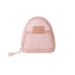 Borsa per il trucco portatile cilindrica rosa - Organizer da viaggio per cosmetici per rossetto e pennelli (rete di poliestere, compatta e multiuso)_voghion.com