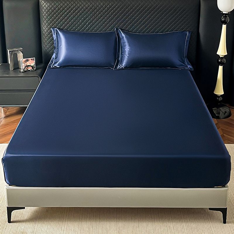 Skin Friendly Ice Silky Cool Bed Fitted Sheet 1PC_voghion.com