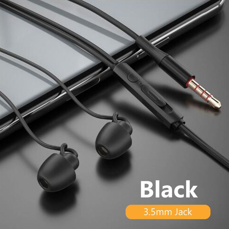 Universal In-ear 3.5 Mm Type C Sleep Earphones Soft Silicone Soundproof And Noise-Proof Earbuds With Built-in Microphone_voghion.com