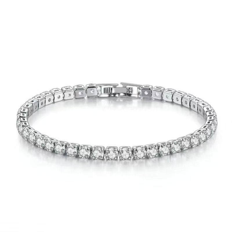 Moissanite für Frauen Zirkon Fußkettchen Mode einfaches Armband Geschenk Live-Streaming trendiger Markenschmuck_voghion.com