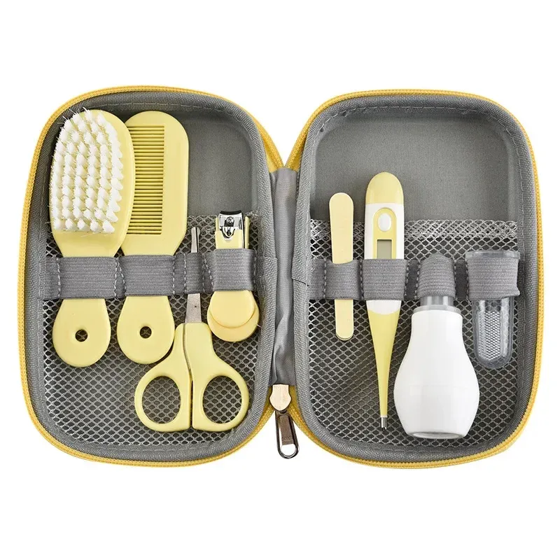 Baby Care EVA Τσάντα Σετ οκτώ τεμαχίων Baby Nasal Aspirator Nail Scissors Σετ κινουμένων σχεδίων Καθημερινά είδη καθαρισμού Τσάντα περιποίησης_voghion.com