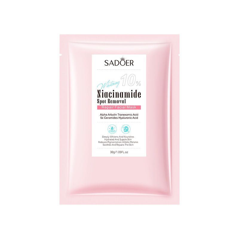 Maschera idratante schiarente e riparatrice delle macchie SADOER in inglese completo_voghion.com