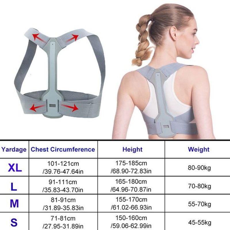 Back Massager Back Posture Corrector Clavicle Lumbar Spine Straight Strap Shoulder Support Brace Corset Bone Pain Relief_voghion.com