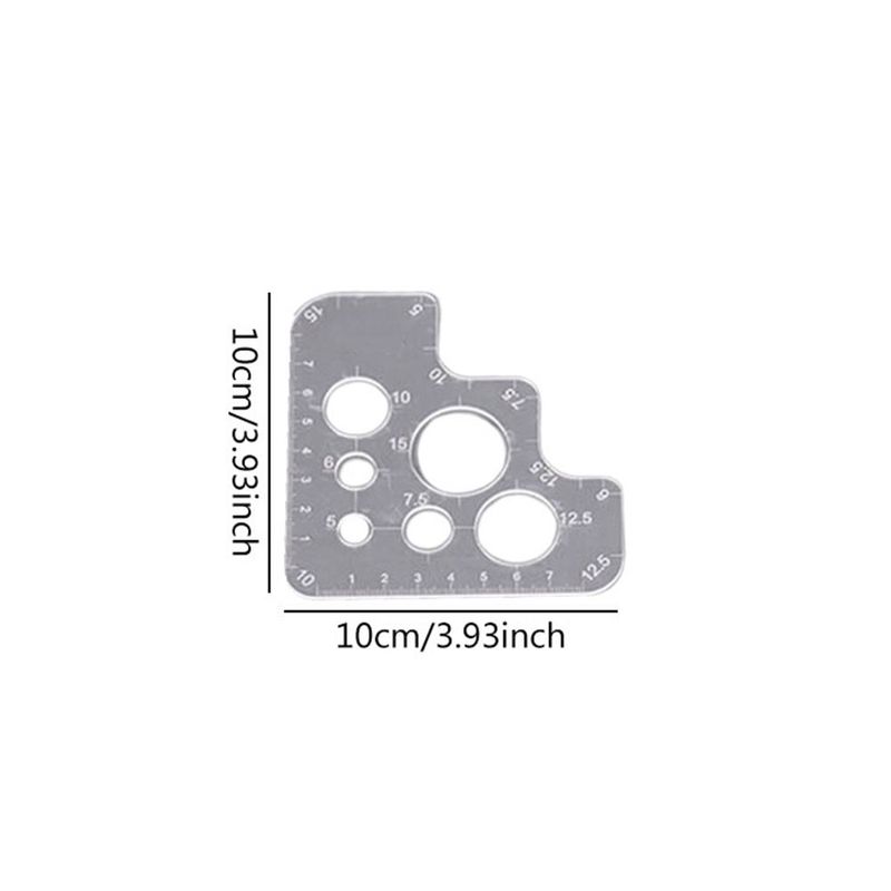Șablon de riglă de cusut cu colțuri rotunjite acrilic DIY șablon de riglă de cusut gratuit instrumente de cusut de uz casnic_voghion.com