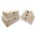 Plain Wood Wooden Rectangular Hinged Storage & Christmas Eve Boxes - CHOOSE SIZE_voghion.com