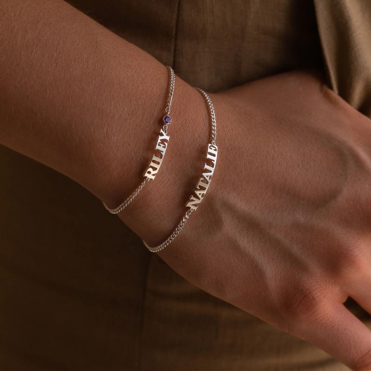 Personalized Name Design Cuban Chain DIY Custom English Letter Bracelet_voghion.com