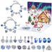 Kinder Cartoon Weihnachtsmann Blau Schneeflocke DIY Legierung Kristall Armband Set_voghion.com