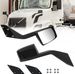 Black Hood Mirrors Assembly Pair Set Replacement With Mounting Kit Fit For Volvo VNL 2000-2015 Accessories Driver And Passenger Side_voghion.com