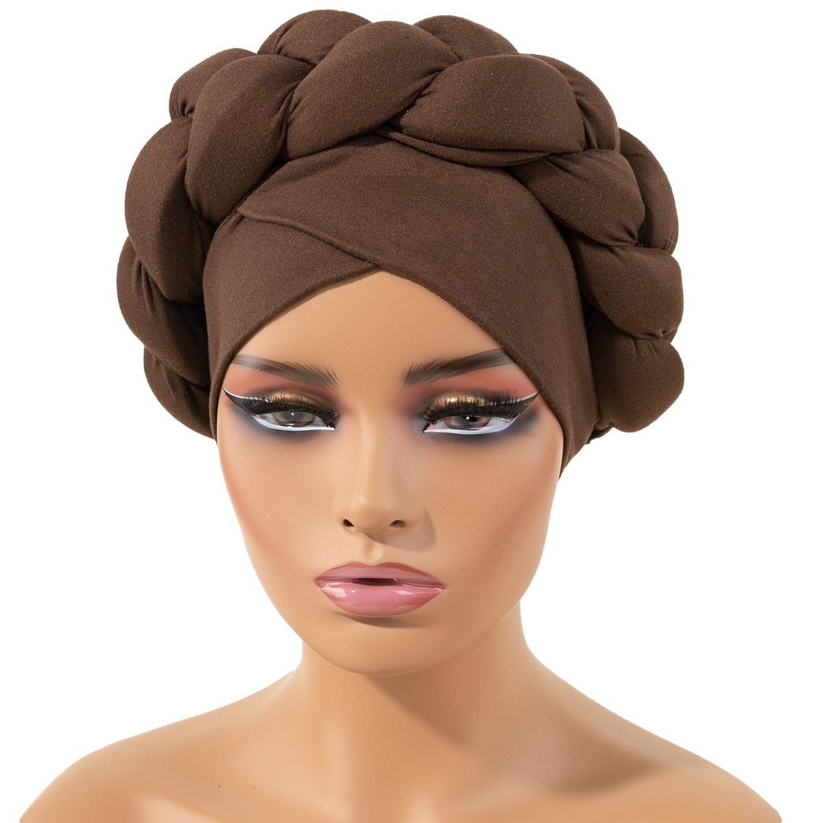 Hot Sale In Europe And America, Milk Silk Braided Turban Hat, Solid Color Sponge Headband Hat, Bohemian Style Turbans_voghion.com