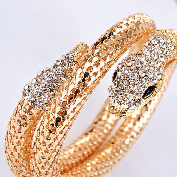 1pc Punk Gold Farbe Schlange Armreif Retro Club Schlange Spirale Armband Oberarm Manschette Armbinde Armband Armreif Schmuck Geschenke_voghion.com