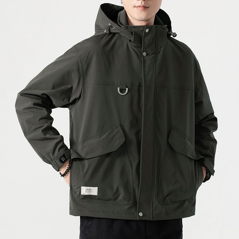 Giacca casual da uomo Cappotto con risvolto ampio scozzese Top impermeabile_voghion.com