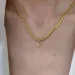 Catene iniziali con lettere in oro alfabeto intarsiato con diamanti gioielli di design donne collana con ciondolo personalizzato gioielli_voghion.com