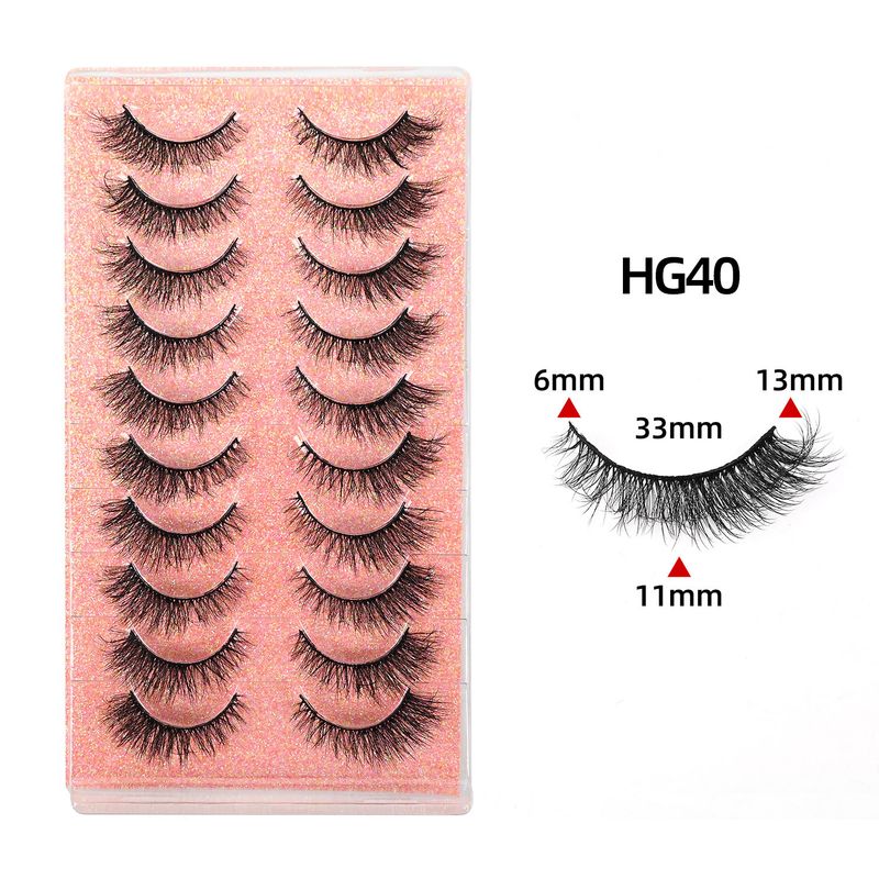 Eyelashes Set Cat Eye Thick Eyelashes 10 Pairs Of Simulation False Eyelashes Natural Curling Eyelashes_voghion.com