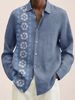 Camicia da uomo con stampa digitale, top cardigan con risvolto a maniche lunghe_voghion.com