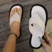 Flip-Flops For Women 2025 Summer New Large Size Casual Thick Sole Toe Post Sandals Slippers_voghion.com