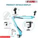 5 Core Mic Arm Adjustable Boom Microphone Stand Desk Mount Heavy Duty Brazo Para Microfono for Condenser Dynamic Mics - MS ARM BLU_voghion.com