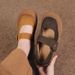 Cowhide New New Versatile Shallow Soft Sole Comfortable Casual Mary Jane Birken Summer Women's Shoes_voghion.com